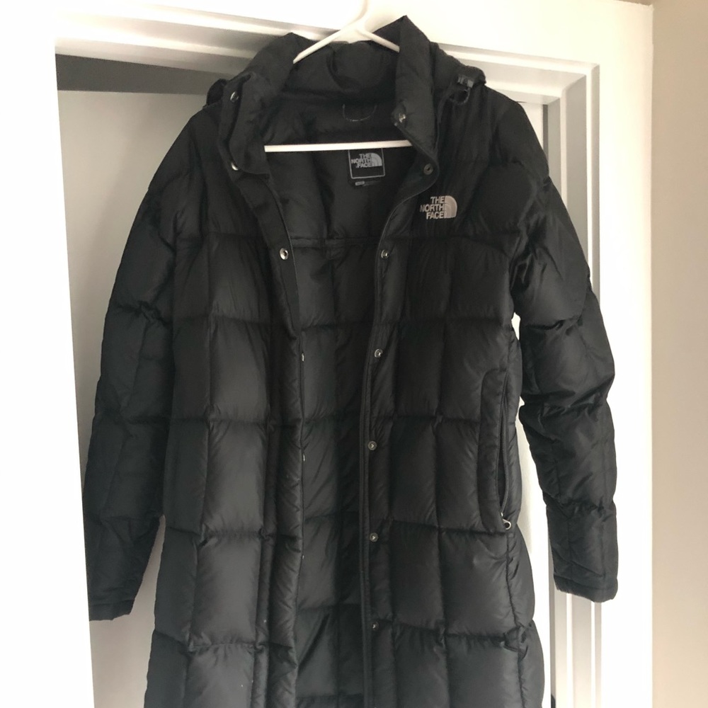 North Face mid thigh down jacket